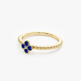 14k Sapphire Clover Ring Ferkos Fine Jewelry