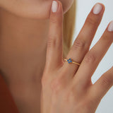 14k Sapphire Clover Ring  FERKOS FJ