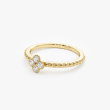 14k Diamond Clover Ring Ferkos Fine Jewelry