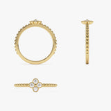 14k Diamond Clover Ring Ferkos Fine Jewelry