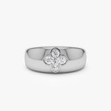 14k Chunky Diamond Clover Ring Ferkos Fine Jewelry