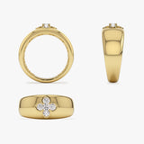 14k Chunky Diamond Clover Ring Ferkos Fine Jewelry