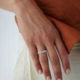 14k Triple Row Diamond Stacking Wedding Ring Ferkos Fine Jewelry