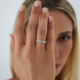 14k Triple Row Diamond Stacking Wedding Ring Ferkos Fine Jewelry