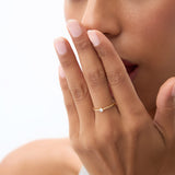 14K Diamond Bezel Twisted Engagement Ring Ferkos Fine Jewelry