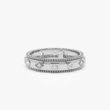 14k Mixed Shape Diamond Anniversary Band Ferkos Fine Jewelry