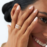 14k Ribbed Unique Design Diamond Signet Ring Ferkos Fine Jewelry