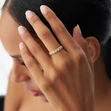 14k Unique Double Row Diamond Eternity Ring Ferkos Fine Jewelry