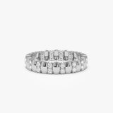 14k Unique Double Row Diamond Eternity Ring Ferkos Fine Jewelry