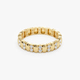 14k Unique Double Row Diamond Eternity Ring Ferkos Fine Jewelry