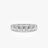 14K Alternating Diamond Bar Band Ferkos Fine Jewelry