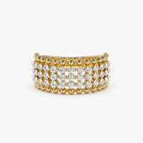 14k Floating Diamond Bubble Band 14K Gold Ferkos Fine Jewelry