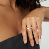 14k Cross Over Graduated Diamond Wrap Ring Ferkos Fine Jewelry