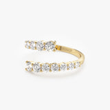 14k Cross Over Graduated Diamond Wrap Ring Ferkos Fine Jewelry