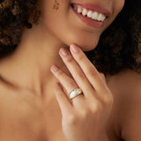 14k Gold Flush Setting Cluster Dome Ring Ferkos Fine Jewelry