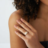 14k Gold Flush Setting Cluster Dome Ring Ferkos Fine Jewelry