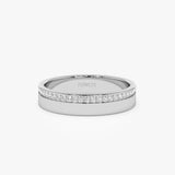 14K 4MM Half Eternity Diamond Wedding Band Ferkos Fine Jewelry