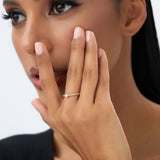 14K Gold Beaded Solitaire Diamond Bezel Ring Ferkos Fine Jewelry