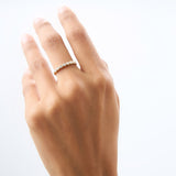 14K Round Cut 0.20 ctw Seven Stone Wedding Ring Ferkos Fine Jewelry