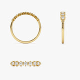 14K Round Cut 0.20 ctw Seven Stone Wedding Ring Ferkos Fine Jewelry