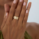 14K Chunky Diamond Name Band FERKOS FJ