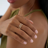 14K Diamond Personalized Name Ring Ferkos Fine Jewelry