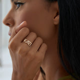 14K Diamond Personalized Name Ring Ferkos Fine Jewelry