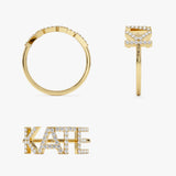 14K Diamond Personalized Name Ring Ferkos Fine Jewelry