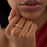 14k X O Design Diamond Wedding RIng Ferkos Fine Jewelry