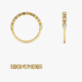 14k X O Design Diamond Wedding RIng Ferkos Fine Jewelry