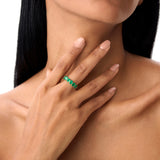 14k Oval Shaped Basket Setting Emerald Ring Ferkos Fine Jewelry