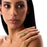 14k Oval Shaped Basket Setting Emerald Ring Ferkos Fine Jewelry