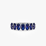 14k Oval Shaped Basket Setting Sapphire Ring Ferkos Fine Jewelry