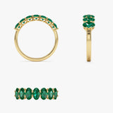 14k Oval Shaped Basket Setting Emerald Ring Ferkos Fine Jewelry