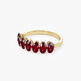 14k Oval Shaped Basket Setting Ruby Ring Ferkos Fine Jewelry