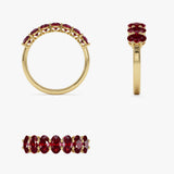 14k Oval Shaped Basket Setting Ruby Ring Ferkos Fine Jewelry