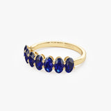 14k Oval Shaped Basket Setting Sapphire Ring Ferkos Fine Jewelry
