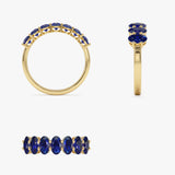 14k Oval Shaped Basket Setting Sapphire Ring Ferkos Fine Jewelry