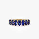 14k Oval Shaped Basket Setting Sapphire Ring 14k Gold Ferkos Fine Jewelry