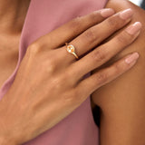 14K Oval Shape Prong Setting Citrine Ring Ferkos Fine Jewelry