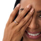 14K Oval Shape Prong Setting Garnet Ring Ferkos Fine Jewelry