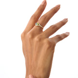 14K Oval Shape Prong Setting Peridot Ring Ferkos Fine Jewelry