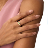 14K Oval Shape Prong Setting Peridot Ring Ferkos Fine Jewelry