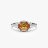 14K Oval Shape Prong Setting Citrine Ring Ferkos Fine Jewelry