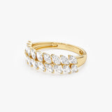 14k Double Row Marquise Anniversary Ring Ferkos Fine Jewelry