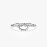 14k Love Knot Diamond Ring Ferkos Fine Jewelry