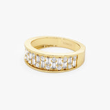 14k Baguette and Round Diamond Unique Statement Ring Ferkos Fine Jewelry