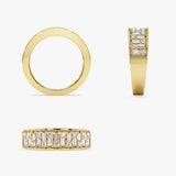 14k Baguette and Round Diamond Unique Statement Ring Ferkos Fine Jewelry