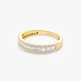 14k Horizontal Set Baguette Diamond Anniversary Band Ferkos Fine Jewelry