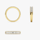14k Horizontal Set Baguette Diamond Anniversary Band Ferkos Fine Jewelry